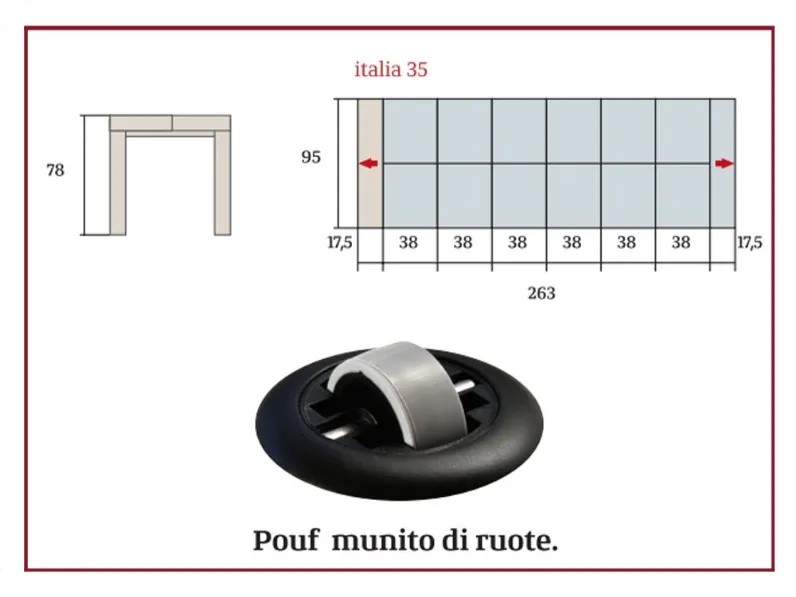Consolle modello Italia 35 a marchio Artigianmobili SCONTATA