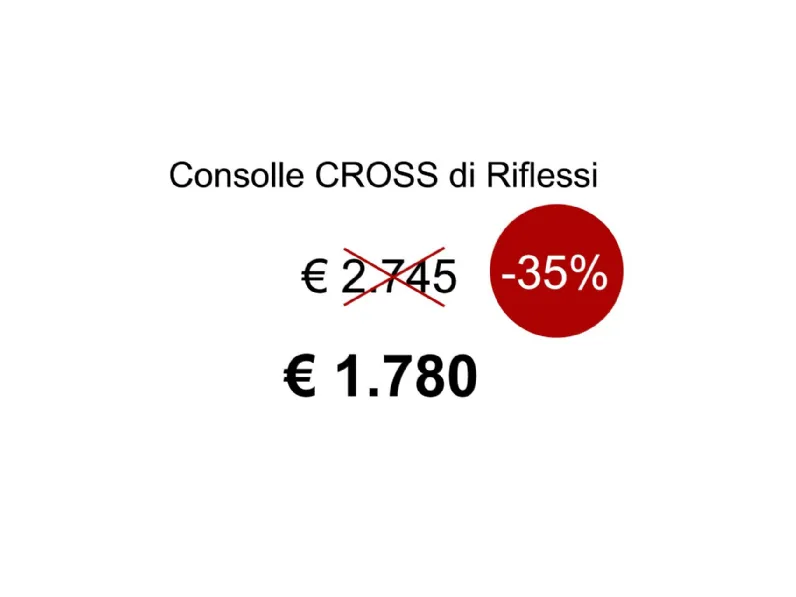 Scopri la consolle Cross Riflessi a prezzi outlet