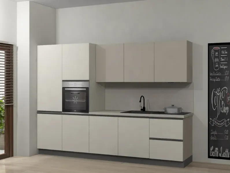 Cucina a PREZZI OUTLET in laminato opaco Gicinque -35%