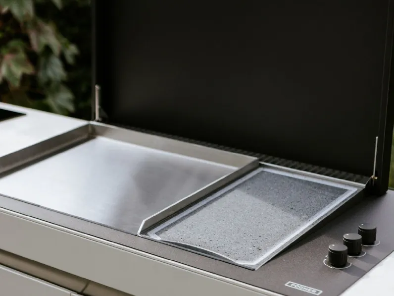 Cucina bianca design Cucina da esterno agher  Fogher in Offerta Outlet 