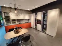 Cucina Aran moderna ad angolo rossa in hpl Penelope