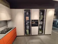 Cucina Aran moderna ad angolo rossa in hpl Penelope