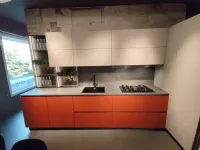 Cucina Aran moderna ad angolo rossa in hpl Penelope