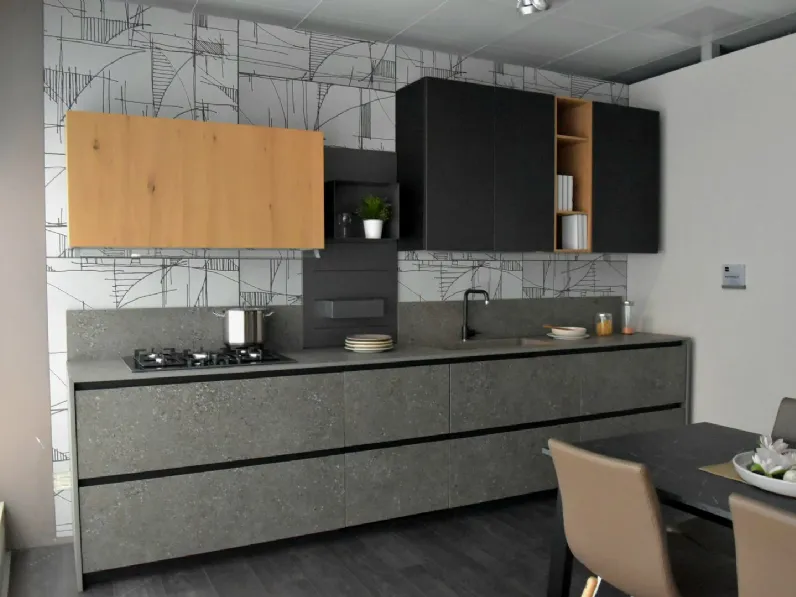 Cucina altri colori design lineare Metropolis  Stosa in Offerta Outlet