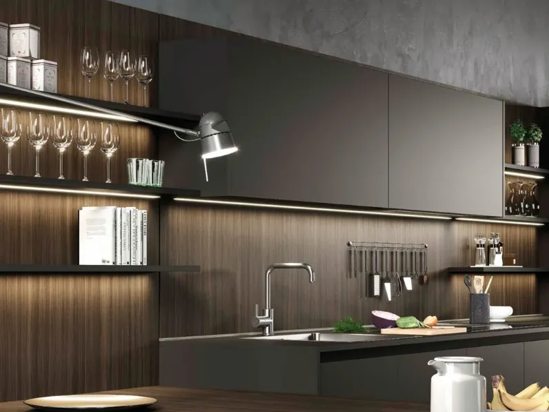 Cucina design lineare Time for kitchen Artigianale a prezzo ribassato