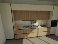 Cucina Arredo3 moderna lineare rovere chiaro in laccata opaco Cucina kali composizione 13