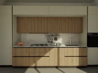 Cucina Arredo3 moderna lineare rovere chiaro in laccata opaco Cucina kali composizione 13