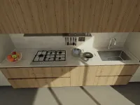Cucina Arredo3 moderna lineare rovere chiaro in laccata opaco Cucina kali composizione 13