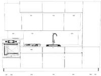 Cucina Astra moderna lineare bianca in laccata opaco Twenty