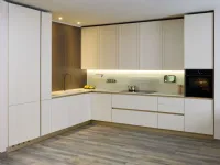 Cucina bianca moderna ad angolo Eleven 01 outlet Diotti.com a soli 24490 Euro
