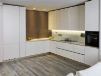 Cucina bianca moderna ad angolo Eleven 01 outlet Diotti.com a soli 24490 Euro