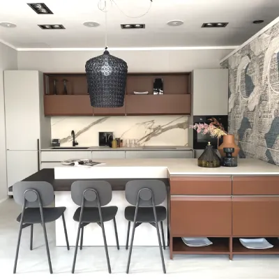 Cucina Formalia moderna altri colori Scavolini lineare scontata 41%