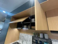 Cucina lineare in laccata opaco blu Logica  a prezzo scontato