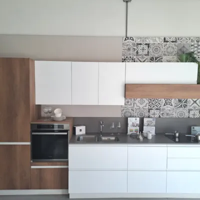 Cucina lineare moderna bianca Stosa Infinity a soli 7835 Euro
