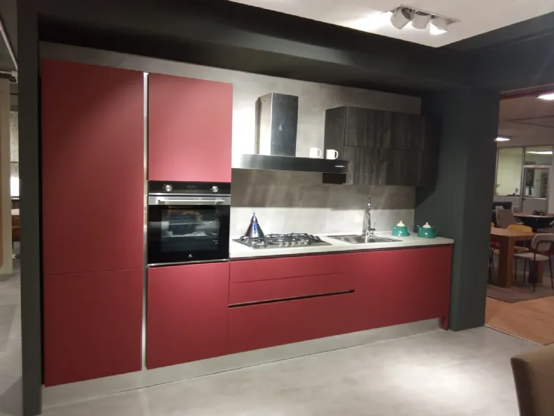 Cucina Gm cucine Ventidue pet rosso OFFERTA OUTLET sconto 50% 