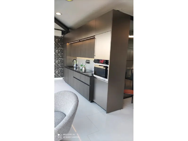 Cucina lineare moderna rovere moro Stosa Metropolis a soli 17450