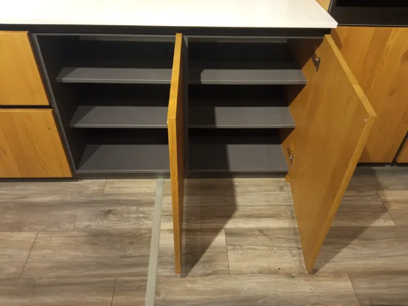 Cucina rovere chiaro design lineare Arrex Loft wood a soli 6498 Euro