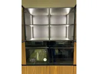 Cucina lineare in legno noce Menta a prezzo ribassato