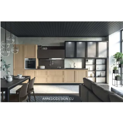 Cucina a PREZZI OUTLET in legno Prima cucine -30%