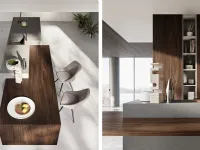 Cucina con isola in melaminico altri colori Q01 a prezzo ribassato