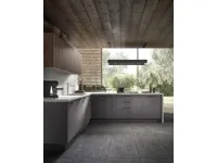 Cucina rovere moro moderna con penisola Collezione esclusiva Joy 3 a soli 6900