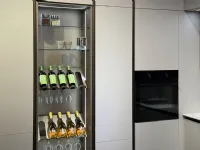 Cucina Mobilturi moderna ad angolo grigia in melaminico Pop