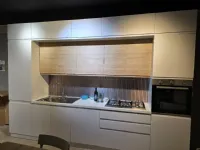 Cucina lineare in polimerico opaco bianca Kjelly a prezzo ribassato