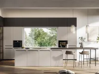 Cucina Arredo3 design ad angolo bianca in polimerico opaco Tekna 01