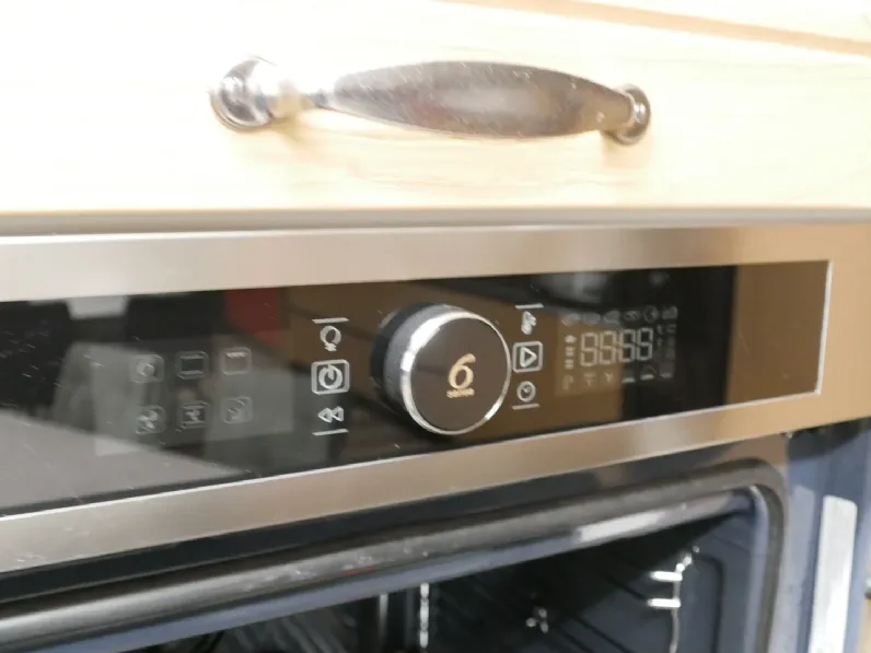 Cucina ad angolo in legno rovere chiaro Time a prezzo ribassato