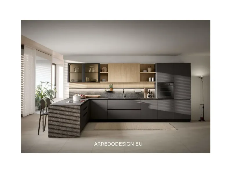 Cucina altri colori moderna ad angolo Zoe Prima cucine a soli 6069 Euro