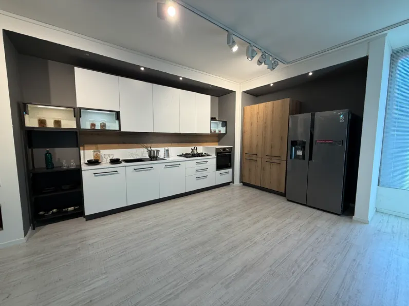 Cucina bianca moderna lineare Cucina sky  Ar-tre scontata