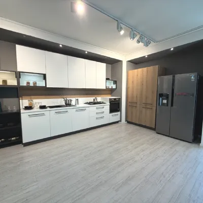 Cucina bianca moderna lineare Cucina sky  Ar-tre scontata