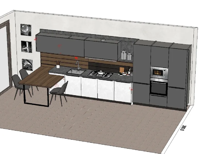Cucina a PREZZI OUTLET in laminato opaco Arredo3 -40%