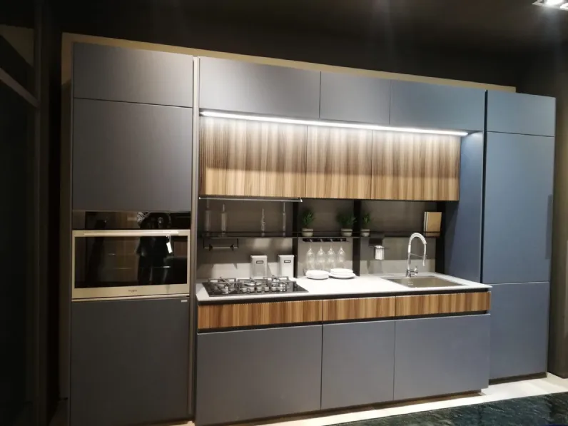 Cucina a prezzo ribassato lineare moderna Round neck Lube cucine