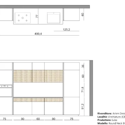 CUCINA Lube cucine Round neck PREZZO OUTLET scontata 60%