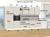 Cucina Gicinque Smart kmaniglia OFFERTA OUTLET sconto 39% 