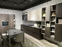 Cucina rovere moro moderna lineare Zen  Mobilturi in Offerta Outlet