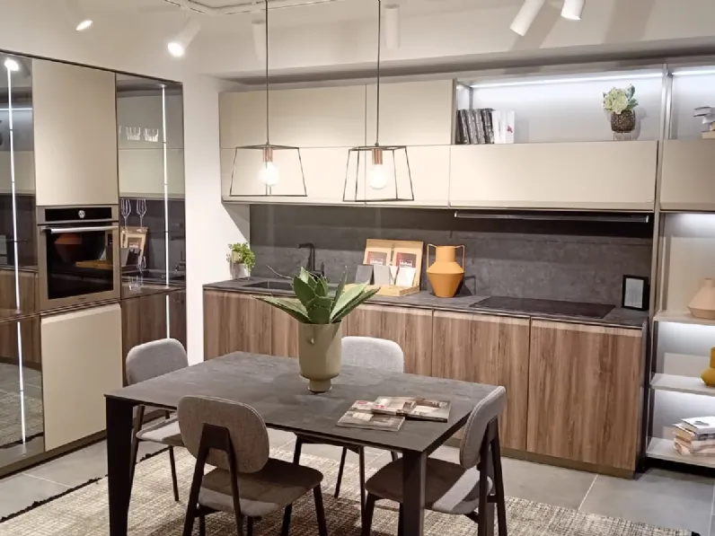 Cucina ad angolo design tortora Scavolini Formalia a soli 16900 Euro