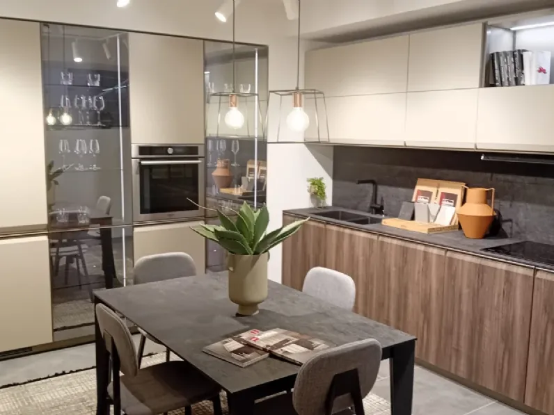 Cucina ad angolo design tortora Scavolini Formalia a soli 16900 Euro