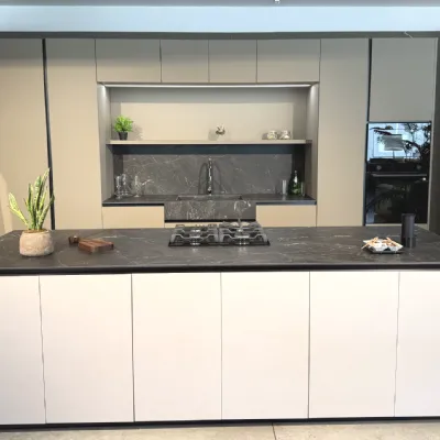 Cucina a prezzo scontato con isola moderna Bluna Binova