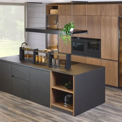 Cucina con isola in hpl altri colori Numa six 01 outlet a prezzo scontato