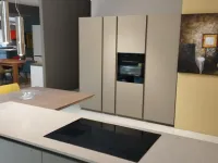 Cucina tortora moderna con penisola Valdesign Logica biscotto a soli 12900