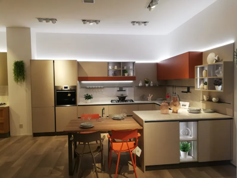 Cucina a prezzo scontato con penisola moderna Start time j Veneta cucine