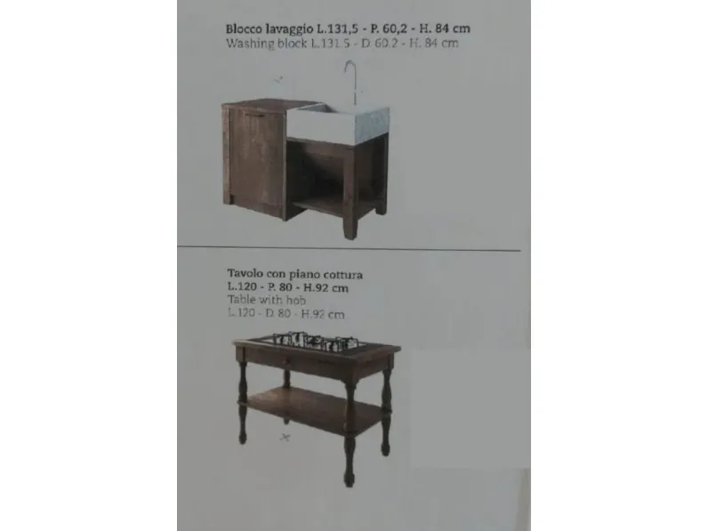 Cucina modello Mod country Falegnameria italiana PREZZO SCONTATO 40%