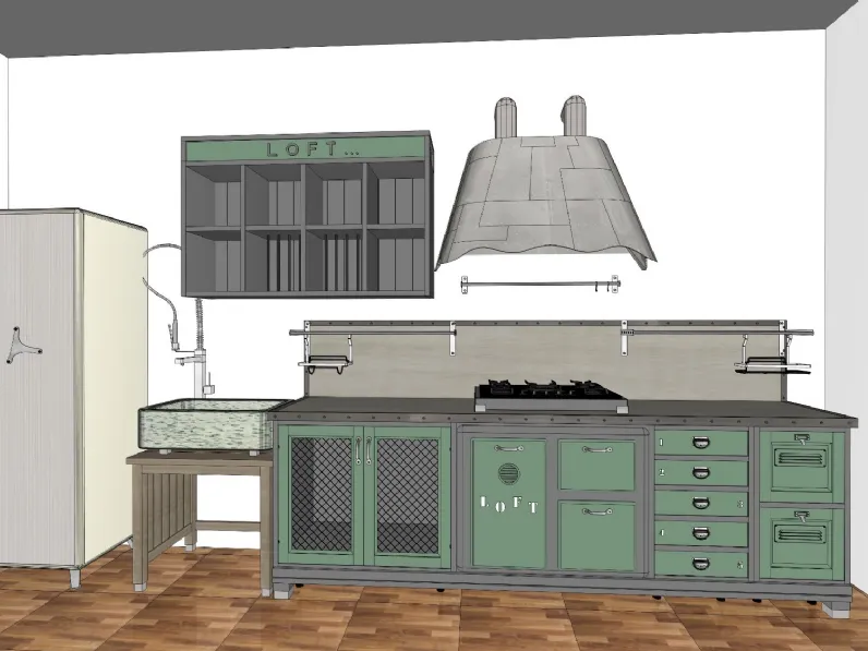 Cucina Marchi cucine design lineare altri colori in resina cementizia Lomi 