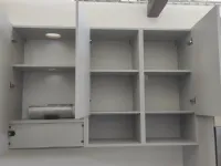 Cucina lineare in laminato materico rovere chiaro Aurora a prezzo scontato