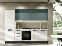 Cucina Ar-due moderna lineare bianca in laminato materico Easy