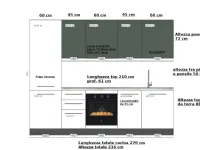Cucina Ar-due moderna lineare bianca in laminato materico Easy