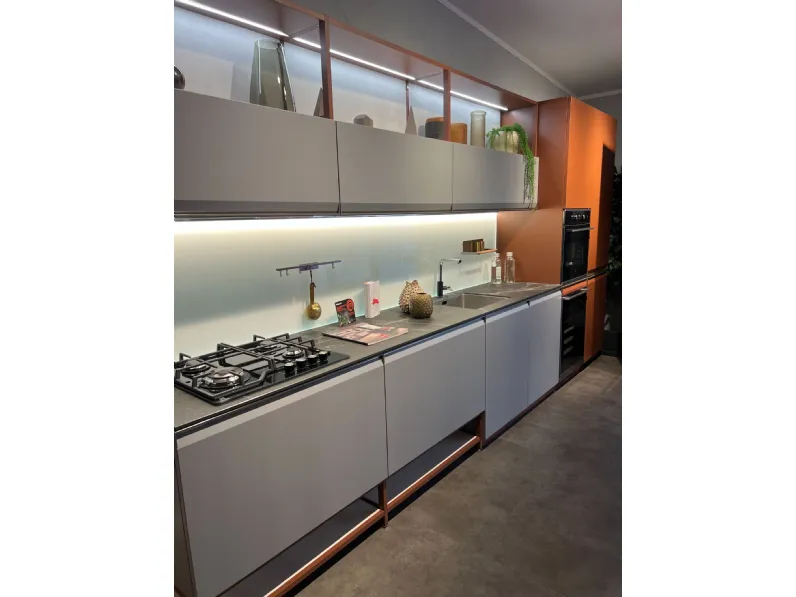 Cucina a PREZZI OUTLET in laccato opaco Scavolini -40%