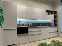 Cucina grigia moderna lineare Moda Scavolini in Offerta Outlet